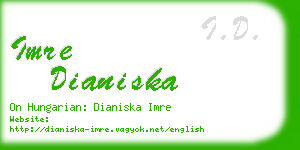 imre dianiska business card